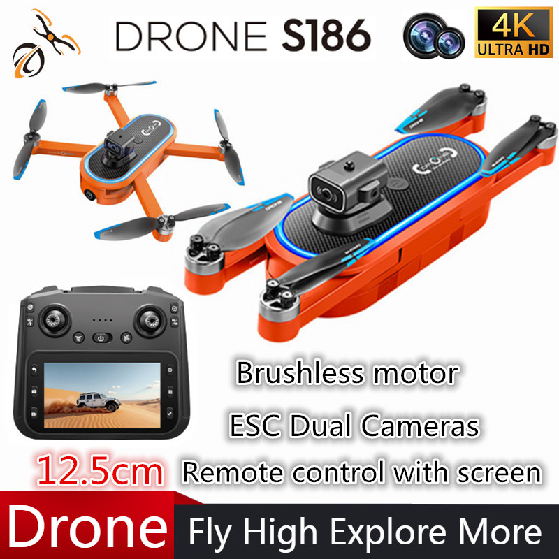 Drone Gimbal Brushless - 2025 S186 ドローン プロ仕様 4K HD
