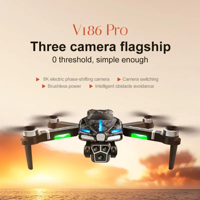 Drone Gimbal Brushless - 新しい V186 プロドローンプロフェッショナルブラシレスモーター 8K GPS デュアル