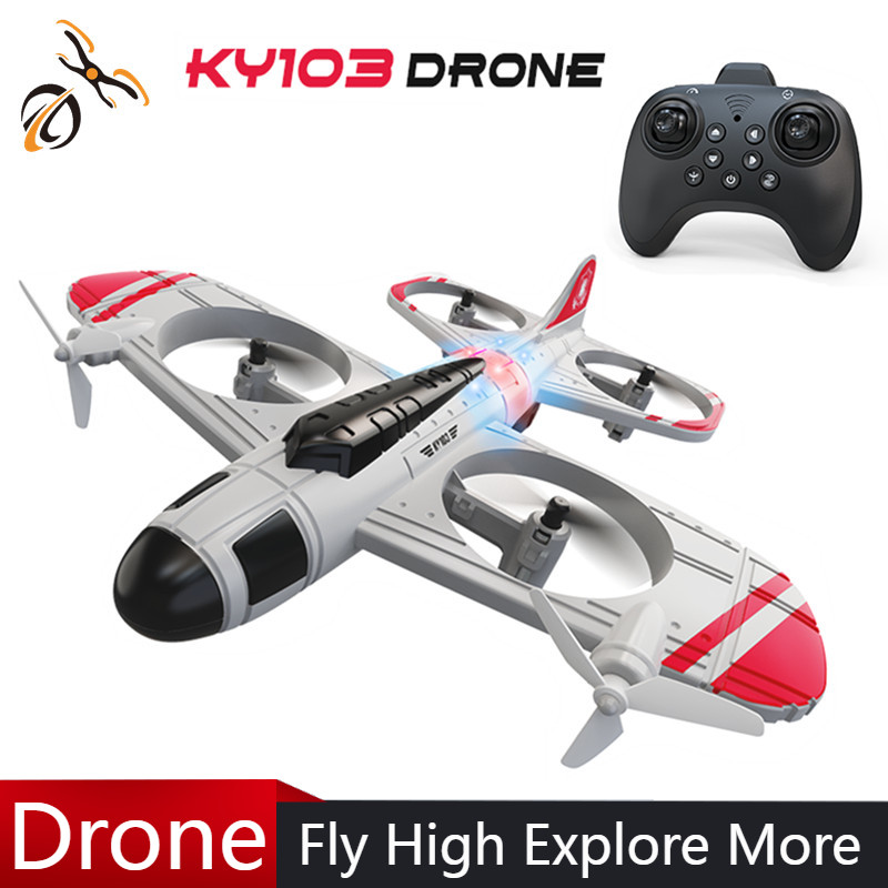 Drone Gimbal Brushless - 2026年リモートコントロールKY103 RCフォーム飛行機 2.4G WIFI戦闘機 LEDカラーライト付きタンブリングドローン 男の子向けおもちゃギフト