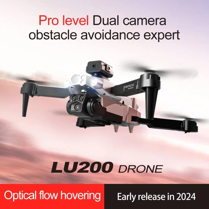 Drone Gimbal Mount - LU200 8K GPSドローン トリプルカメラ＆全方位障害物回避、空撮用FPVクアッドコプター、10KM範囲