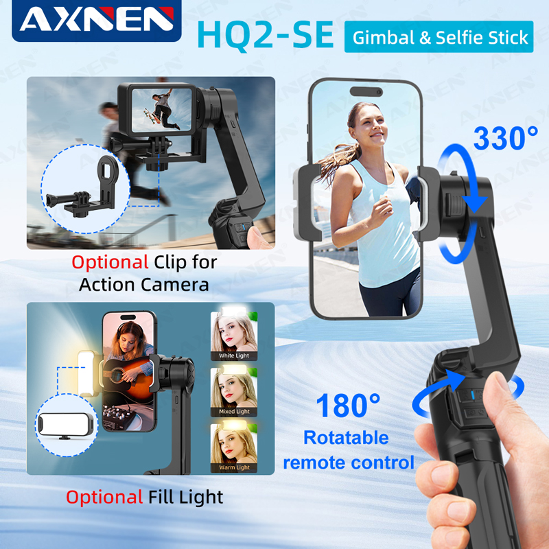 AXNEN-HQ2-SE携帯電話スタビライザー、スマートフォ - Drone Gimbal For Gopro のレビューと価格