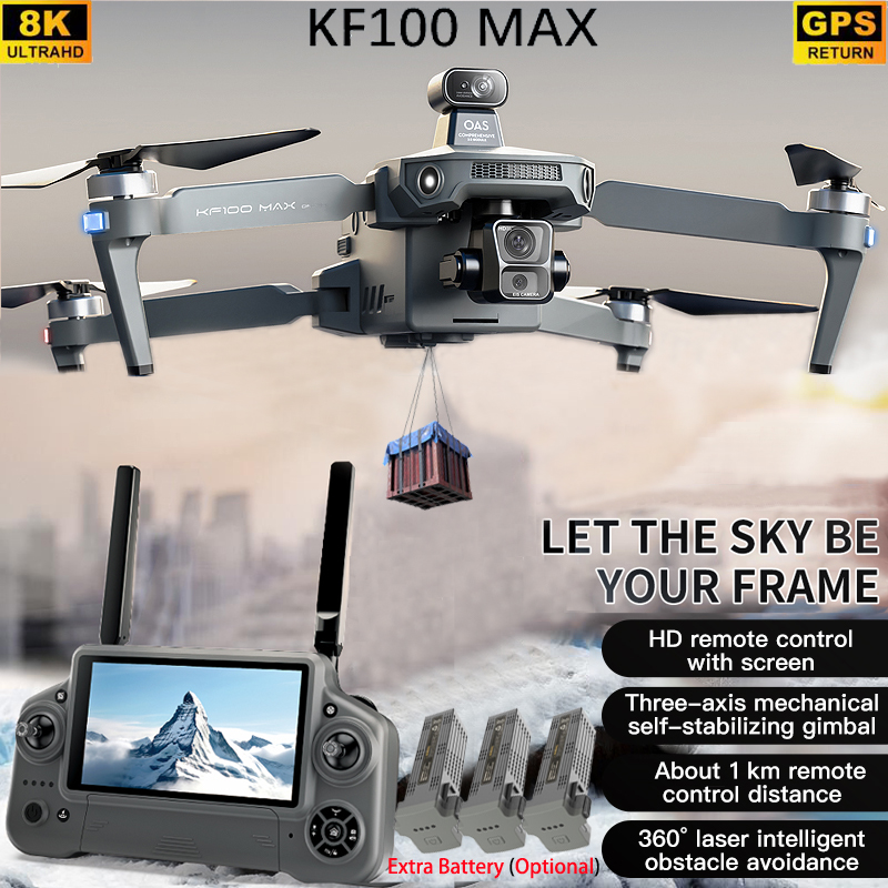 KF100 MAX GPSドローン 4Kカメラ 3軸ジンバル - Drone Gimbal Brushless のレビューと価格