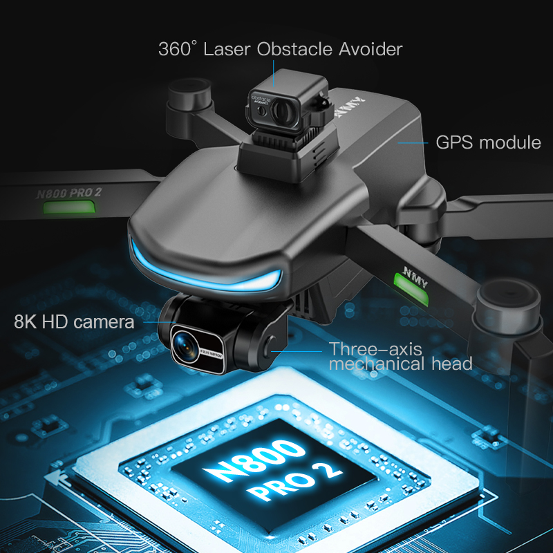 N800 PRO 2 GPS ドローン プロフェッショナル  - Drone Gimbal 3 Axis のレビューと価格