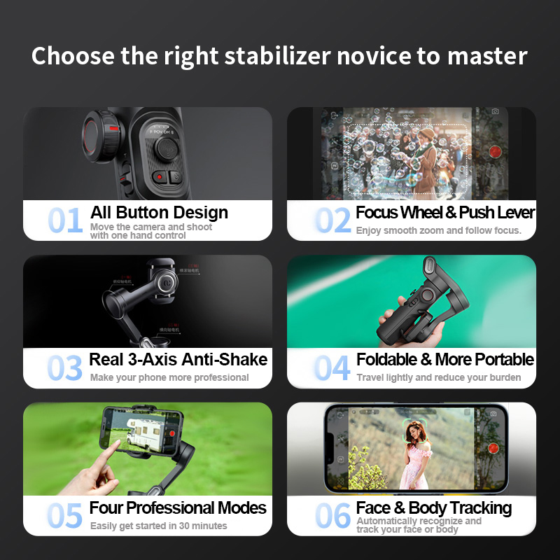 AOCHUAN 3軸ハンドヘルドジンバルスタビライザー スマ - Drone Gimbal For Gopro のレビューと価格