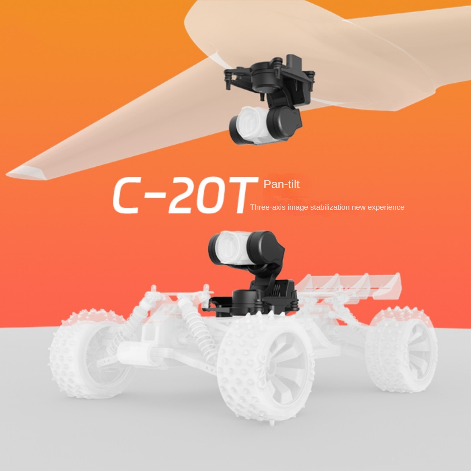 NCZOBOE C-20T 3軸O4 FPVジンバルヘッドト - Drone Gimbal 3 Axis のレビューと価格